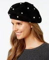 Kate Spade Imitation Pearl Beanie - Black