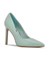 Nine West Women's Tatiana Pointy Toe Pumps Women's Shoes In Mint Green Leather