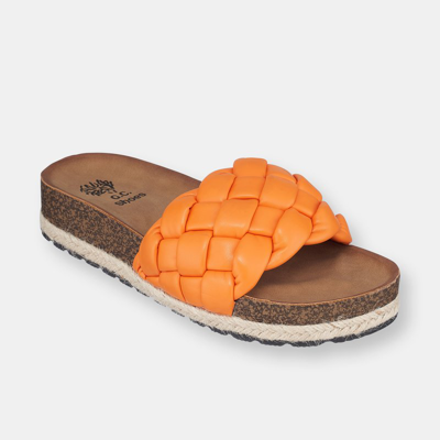 Gc Shoes Lesley Orange Footbed Sandals