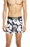 Nike Dri-fit Essential Micro Le Tie-dye Boxer Briefs In Black/white-multi