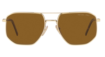 Prada Man Sunglasses Pr 59ys In Polar Brown