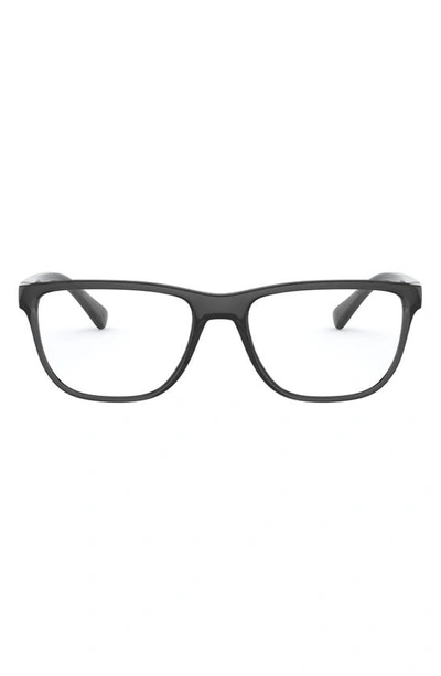 Dolce & Gabbana 56mm Rectangle Optical Glasses In Transparent Grey