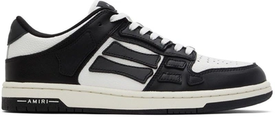 Amiri Men's Skeleton Appliqu&eacute; Leather Low-top Sneakers In Black & White