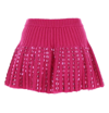 Valentino Women's Embroidered Mohair-blend Knit Midi Skirt In Pink Pp