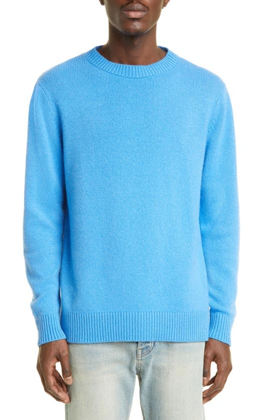 The Elder Statesman Simple Unisex Cashmere Sweater In Blue