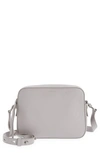 Allsaints Captain Lea Leather Crossbody Bag In Dusty Lilac