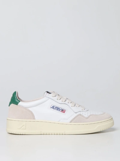Autry Medalist Low Sneakers In Leather And Suede In White