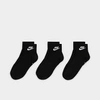 Nike Everyday Essential Ankle Sock 3 Pack In Black & White