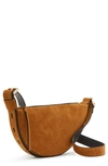 Allsaints Leather Crossbody Bag In Amber Brown