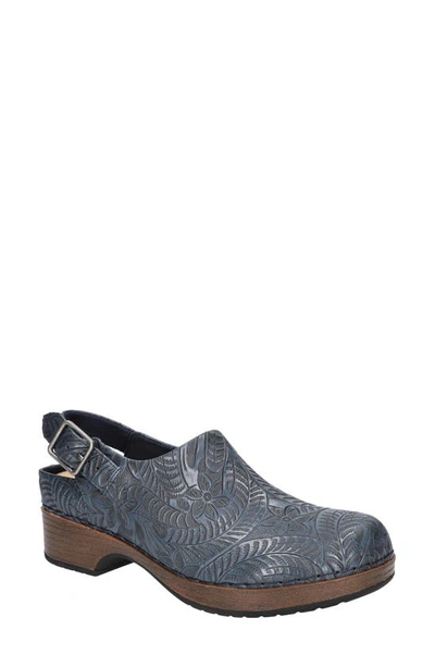 Bella Vita Starlee Womens Leather Ankle Strap Clogs In Grey