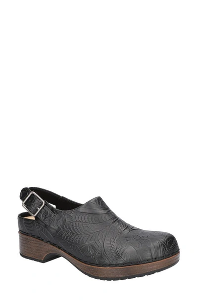 Bella Vita Women's Starlee Clogs Women's Shoes In Black Tooled Leather