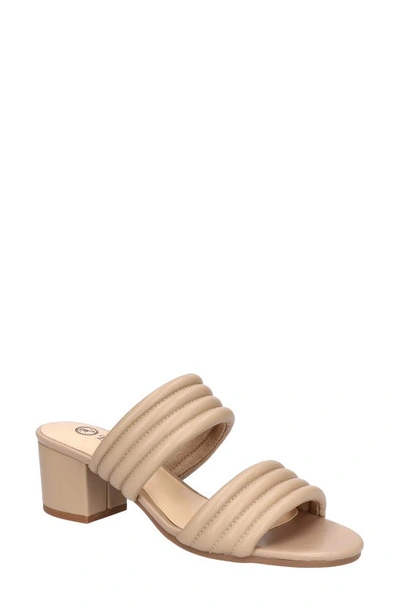 Bella Vita Georgette Slide Sandal In Nude