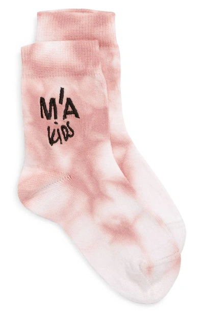 Marques' Almeida Marques ' Almeida Kids' Embroidered Tie Dye Socks In Pink Tie Dye