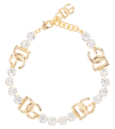 Dolce & Gabbana Dg Embellished Necklace In Gold