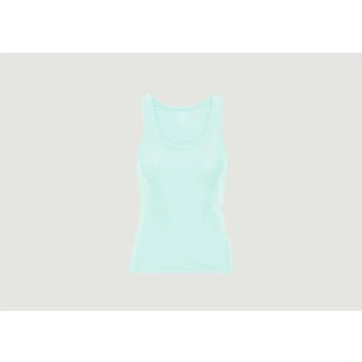 Colorful Standard Turquoise Ribbed Stretch-cotton Tank