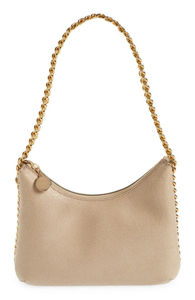 Stella Mccartney Falabella Mini Faux Leather Shoulder Bag In Butter Cream