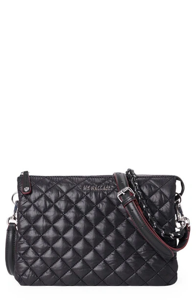 Mz Wallace Large Crosby Pippa Quilted Crossbody Bag In Black