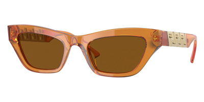 Versace Dark Bronze Cat Eye Ladies Sunglasses Ve4419 532963 52