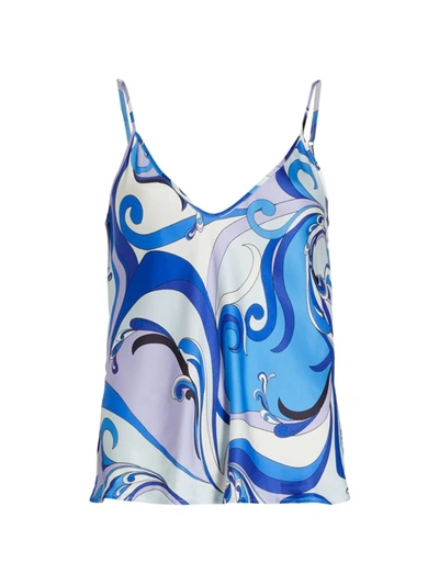 L Agence L'agence Lexi Printed Camisole In Providence Blue