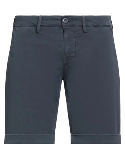 Modfitters Man Shorts & Bermuda Shorts Midnight Blue Size 31 Linen, Cotton, Elastane In Blue