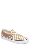 Vans Classic Slip-on In Tiger Eye/ White Checkerboard