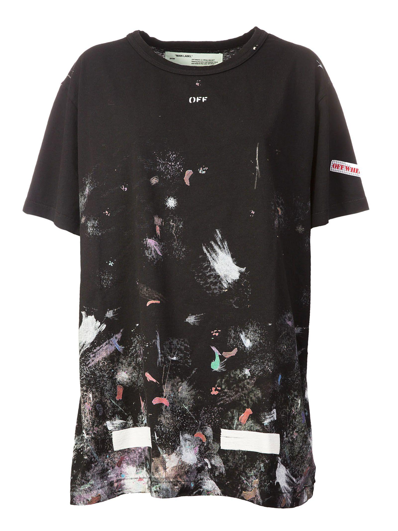 Off-white Off White Stain Print T-shirt In All Over | ModeSens