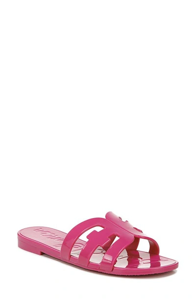 Sam Edelman Women's Bay Logo Emblem Jelly Slide Sandals Women's Shoes In Purple