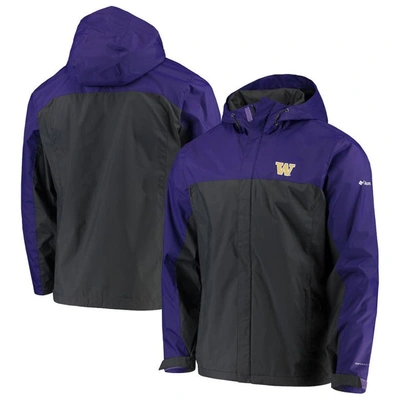Columbia Washington Huskies Men's Glennaker Storm Jacket In Purple,gray