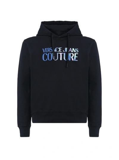 Versace Jeans Couture Hoodie With Hologram Logo Print In 899+230