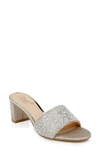 Jewel Badgley Mischka Della Sandal In Gold Glitter