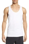 Nike Dri-fit Essential Cotton Stretch 2 Pack Tank Tops In White