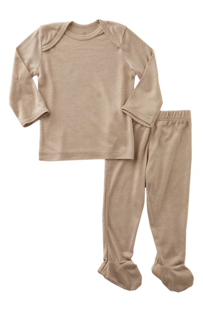 Solly Baby Babies' Taupe Fitted Two-piece Pajamas