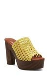 Jessica Simpson Shelbie Platform Slide Sandal In Yellow