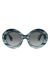 Oliver Peoples Dejeanne 50mm Round Sunglasses In Blue