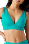 Tommy Bahama Palm V-neck Swim Top In Aqua Dream