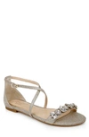 Jewel Badgley Mischka Tessy Embellished Sandal In Light Gold