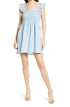 French Connection Women's Isla Cotton Poplin Mini Dress In Forget Me Not