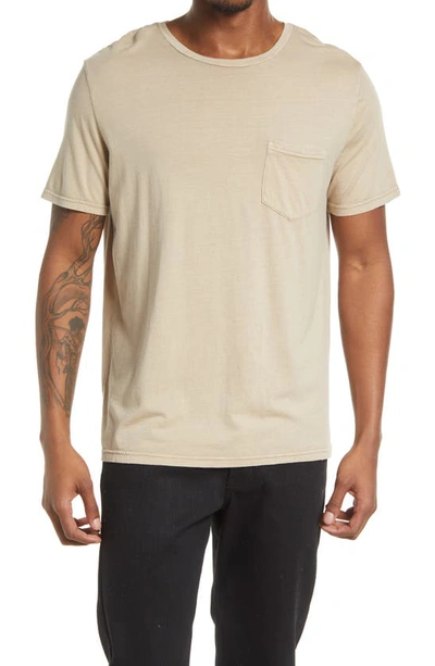 Rails Johnny Cotton Blend Pocket T-shirt In Beige