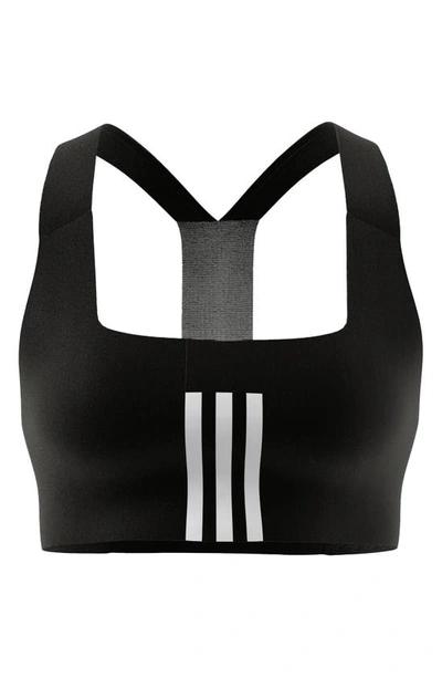 Adidas Originals Women's Adidas  Powerimpact Training Medium-support Bra (plus Size) In Black/white