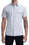 Bugatchi Stretch Cotton Button-up Shirt In Platinum
