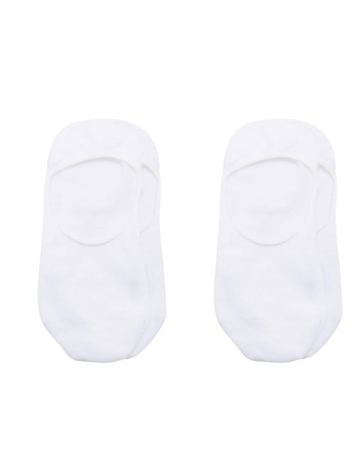 Hugo Boss Pack Of Two Intarsia-knit No-show Socks In White