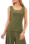 Chaus Sleeveless Top In Olive Green