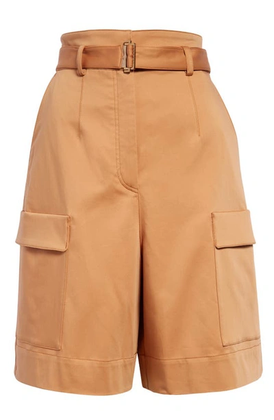 Agnona Cargo Bermuda Shorts In Beige