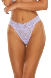 Hanky Panky Daily Lace Original Rise Thong In Lilac Bloom