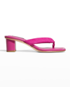 Natori Bay Metallic Thong Sandals In Dragonfruit