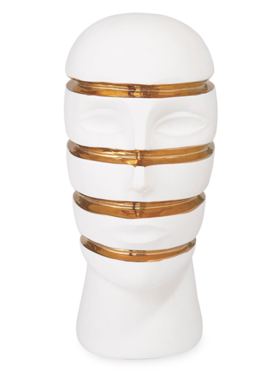 Jonathan Adler Atlas Sliced Bust In White