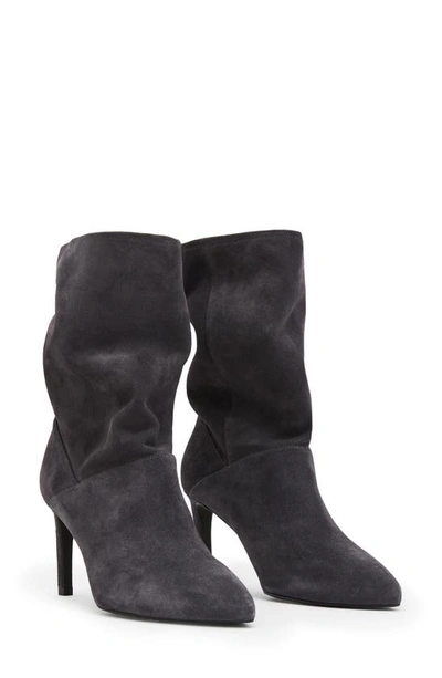 Allsaints Orlana Pointed Toe Boot In Grey Steel