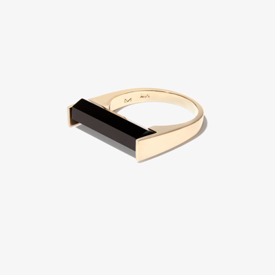 Luis Morais 14k Yellow Gold Hexagon Onyx Signet Ring