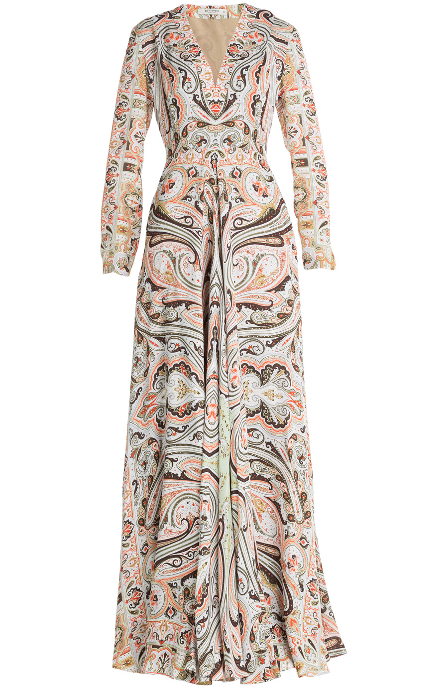 Etro Printed Silk Jersey Maxi Dress | ModeSens