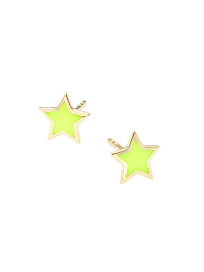 Saks Fifth Avenue Women's 14k Yellow Gold & Yellow Enamel Star Stud Earrings